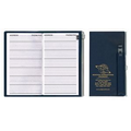 Address Book w/ Zip Back Planner & Matching Pen - Solid Color Cover
